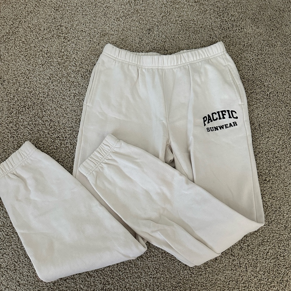 Ivory PacSun Sweatpants